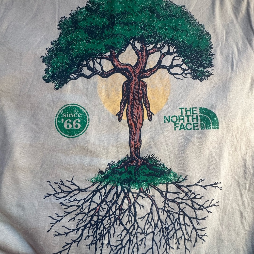The North Face Men's Beige Long Sleeve Tee - Picture 4 of 6